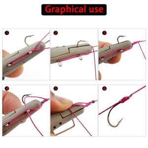OUTILLAGE PÊCHE Outil de noeud de pêche Nail Knot Fast Tying Tool Ligne de pêche à la mouche Crochet Tier Tackle Accessory