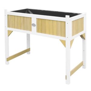 CARRÉ POTAGER - TABLE Table de Culture en bois avec Bac & Voile de Jardin - AXI - Rectangulaire - Marron - Bois - 54x120x94cm