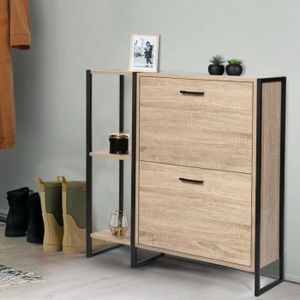 Étagère à chaussures rotative pivotante blanche avec 3 portes Armoire à  chaussures moderne à 9 niveaux avec rangement