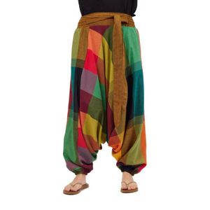 Blanche Harem Pantalons avec et sans poches taille unique Pantalon Bouffant Goa Aladinhose 