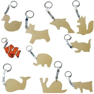 10x Porte Clef Anneaux Bague Pour Chien Chat Animaux Bricolage Étoile