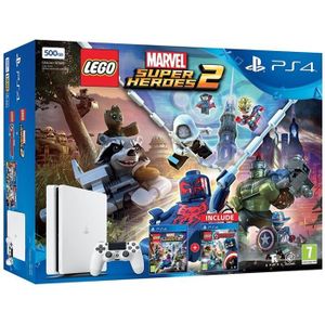 CONSOLE PS4 Console PlayStation 4 500Go Blanche avec Lego Marv
