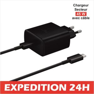 CHARGEUR TÉLÉPHONE Chargeur Rapide 45W ,USB C Adaptateur Secteur et 1