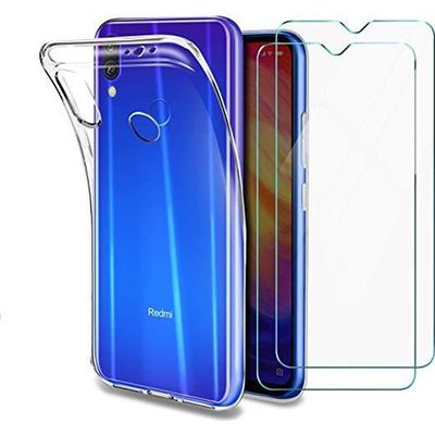 Coque Silicone + 2 Verres Trempés Pour Samsung Galaxy A11 - Noire, Protection Complète