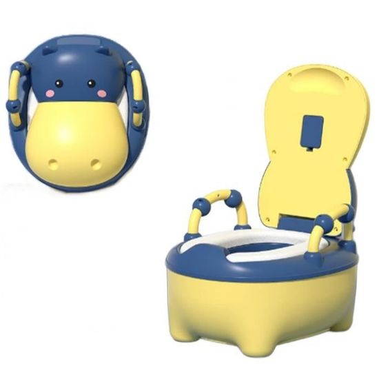 Pot De Toilette Enfant En Forme De Grenouille - Avec Coussin En PU, Récipient Amovible, Pour 1 à 6 Ans