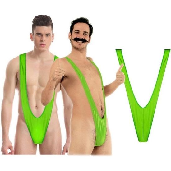 Borat Mankini string maillot de bain verre - HOMME Vert