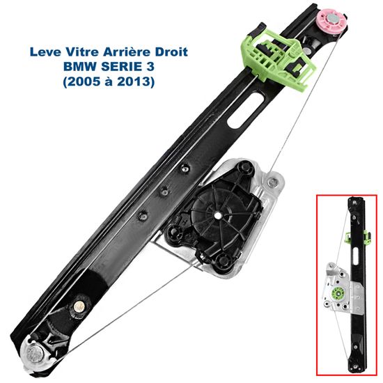 Mécanisme Lève-vitre électrique ARRIERE DROIT (sans Moteur) Pour BMW Série 3 E90/E91 5 Portes (2004-2012) - 3