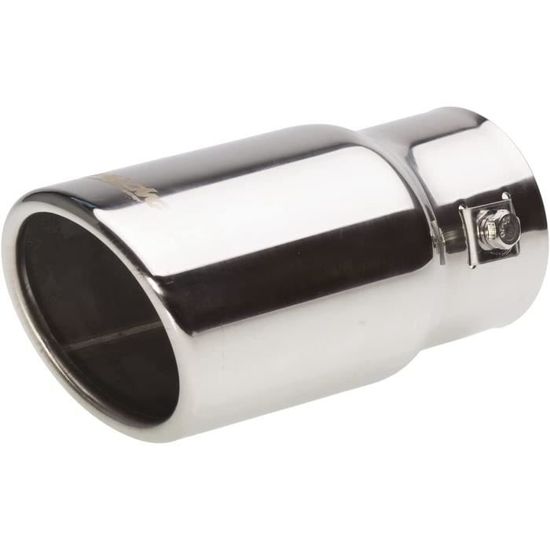 Embout Échappement Ovale Double Décalé – Inox – 167x67x220 Mm – Entrée 37-57 Mm – Côté Gauche