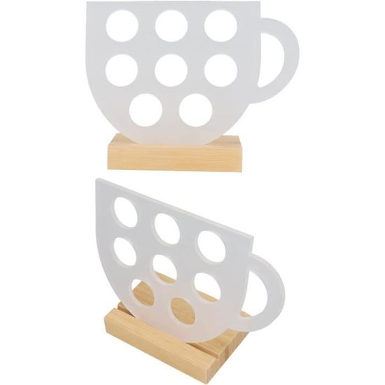 Présentoir à Tasses Mural Rustique En Bois Et Verre – Étagère Surdimensionnée Noir