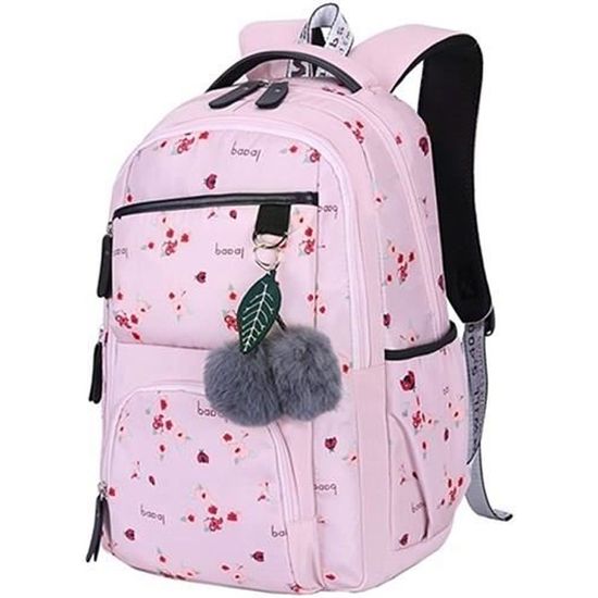 Sac à Dos Léger à Motif Floral Rose Pour L'école, Les Voyages, L'école, Les Loisirs, Pour Homme Et Femme, Multicolore, Taille Unique