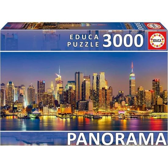 Puzzle Educa 3000 Pièces Panorama – New York Skyline – Adulte – Expert