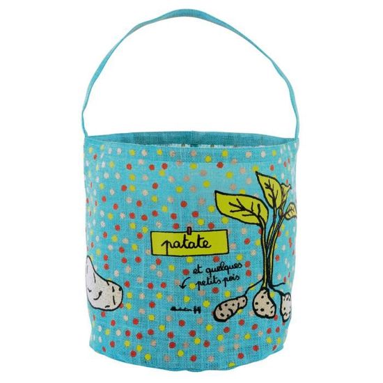Sac a Patate en Toile Jute Bleu Accessoire de Rangement Pommes de Terre Conservation Panier Cuisine Deco Derriere La Porte DLP Cdiscount Maison