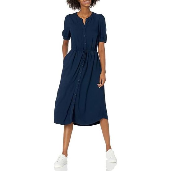Robe trapèze bleu marine deals