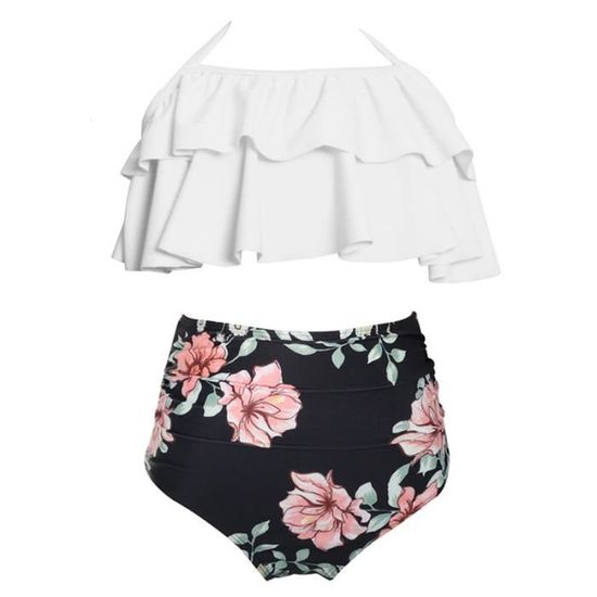 Maillot De Bain 3 Pièces Pour Fille 8-14 Ans – Bikini Haut + Slip + Short, Tissu Séchage Rapide, Réglable