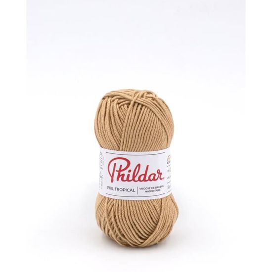 5 Pelotes De Fil Phildar Tropical Perle - Gris - Aiguilles 3.5 - 100% Viscose De Bambou
