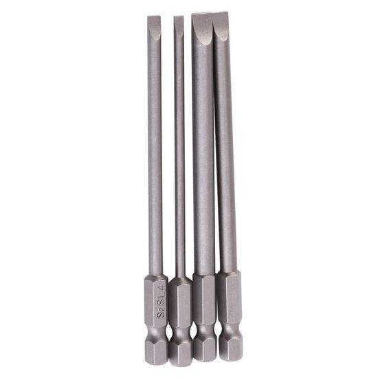 3 Embouts Tournevis Carrés Magnétiques Fixinus - Acier S2 SQ1/SQ2/SQ3 50mm