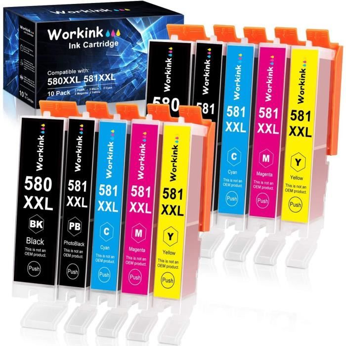 CLI-581 PGI-580 Cartouche D'encre Compatible Pour Canon 580 581 XXL Cartouches Canon TR8550