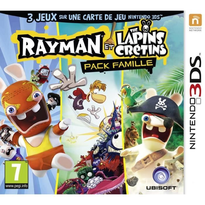 Jeu 3DS Rayman et les lapins crétins Pack famille - vue 3