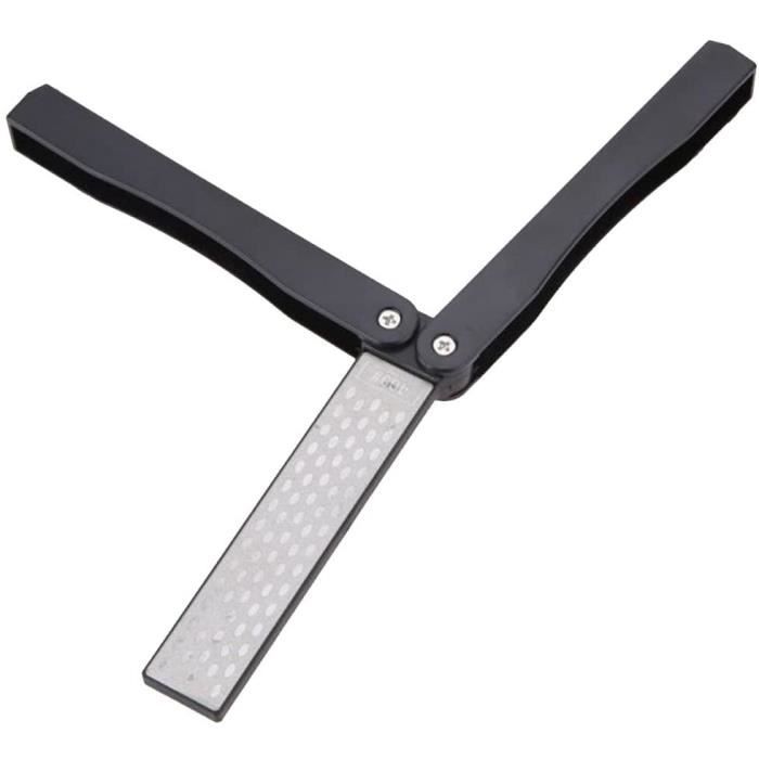 Aiguiseur de Couteau,Double Face Pliable, Diamant Affuteur Aiguiseur Couteaux Pierre a Aiguiser pour l'outil d'affûtagede Cuisine