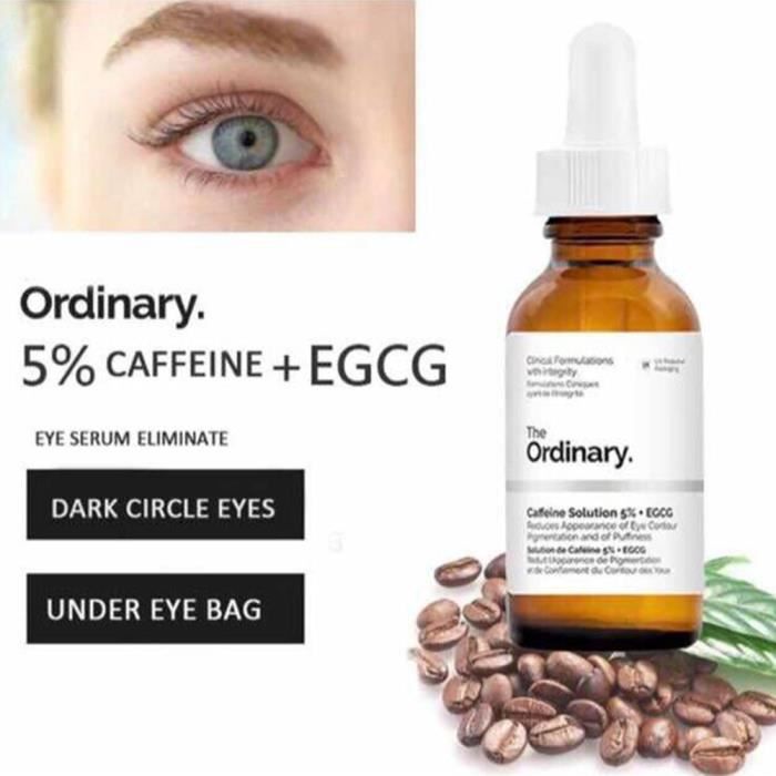 The Ordinary solution de caféine Essence anti-cernes yeux 5% + EGCG 30 ml