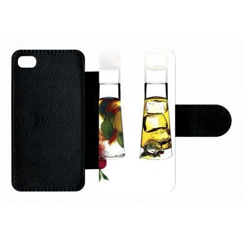 Etui à rabat apple iphone 4 et 4 s boissons de l'été fond blanc