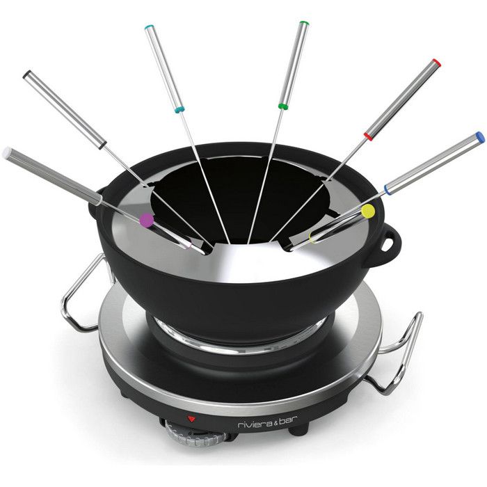 RIVIERA & BAR Réchaud Fondue 2 en 1 pour 8 personnes QFD340