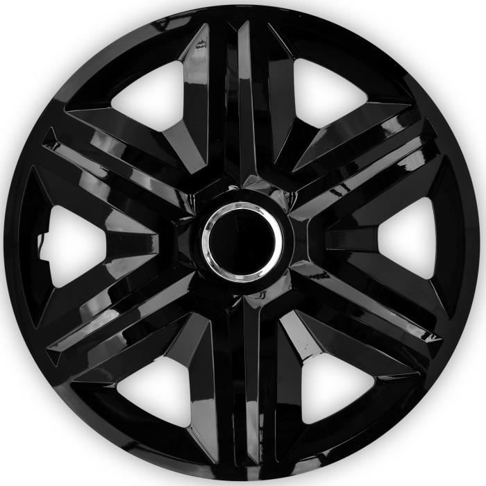 Enjoliveurs de roues FAST noir 15 - lot de 4 pièces
