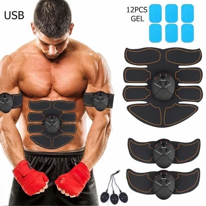 Electrostimulateur Musculaire USB Charge,EMS Ceinture Abdominale Electrostimulation,Homme Femme et Massage pour Cuisse Ventre Bras