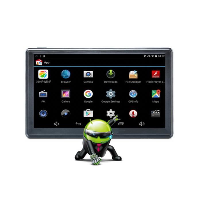 7 pouces Android GPS Car Truck Navigator Bluetooth wifi 16G / 512M, AV-in, Truck Map Cartes gratuites pour l'Europe