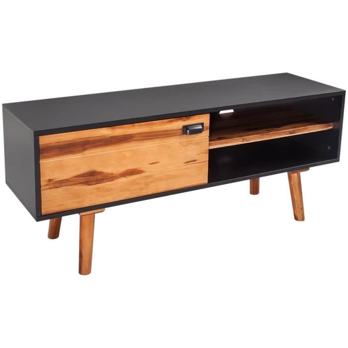 Nouveau Design Meuble TV Bois d'acacia massif 120 x 35 x 50 cm®FVQRKH® Contemporain