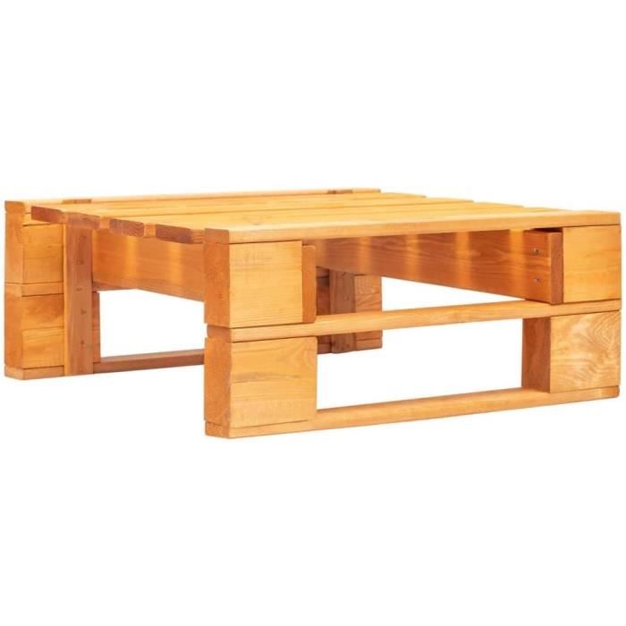 PIED DE TABLE vidaXL Bois Repose-Pied Palette de Jardin Marron Miel Table Basse Terrasse301