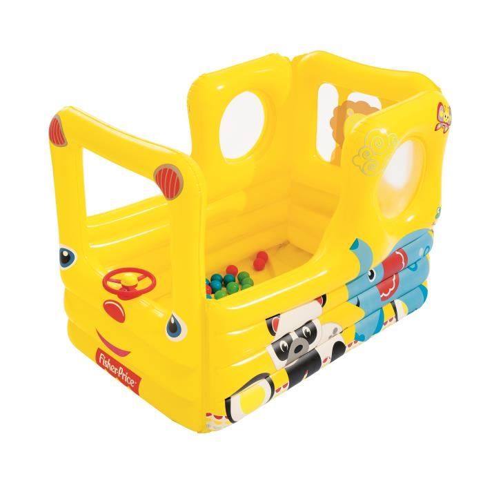 Piscine à balles Gonflable Bestway Fisher Price Autobus Scolaire 137x96x96 cm