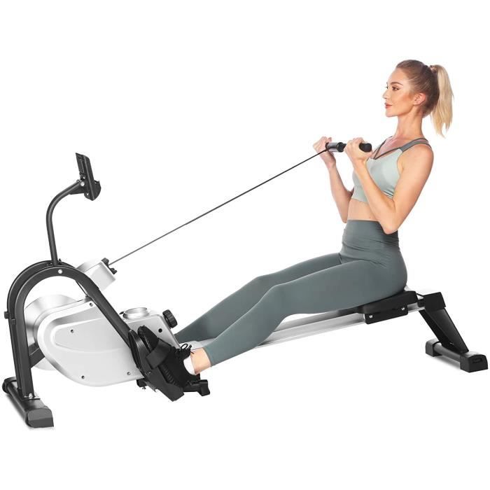 Rameur d'appartement Pliable-10 Niveaux de résistance-écran LCD-Capacité maximale 120KG-CAROMA