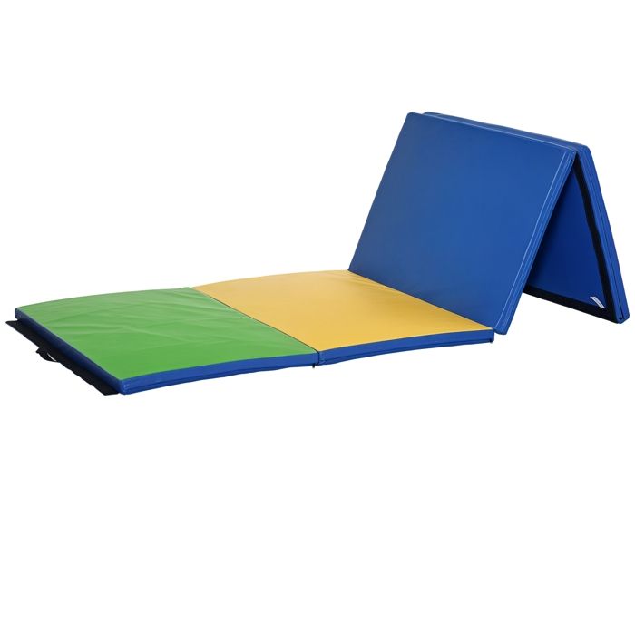 Tapis de gymnastique pliable natte de gym matelas fitness 305x122x5cm multicolore 52