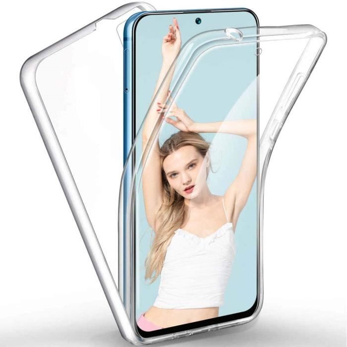 Coque pour Samsung Galaxy A31,【Version améliorée 2019】 360 Degré Transparent TPU Coque Silicone Souple Avant et Arrière PC Rigide
