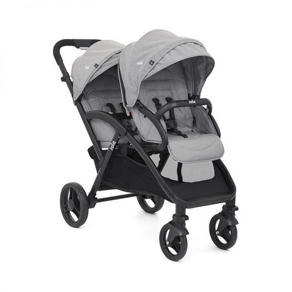 JOIE Evalite Duo - Poussette double compacte - Jusqu'à 15Kg - Gris Flannel