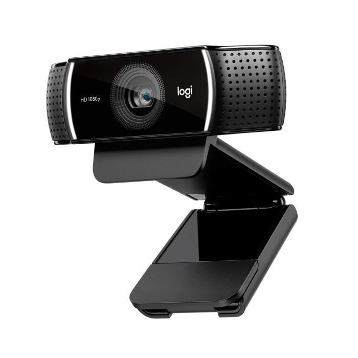 Webcam Logitech C920 HD Pro: appels et enregistrements vidéo en haute définition 1080p avec deux micros stéréo - Noir