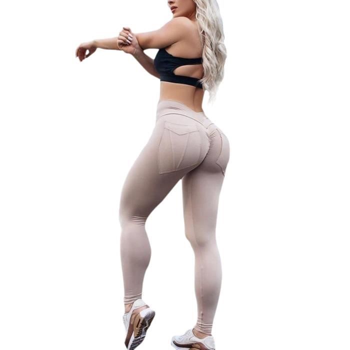Minetom Leggings Femme Skinny Fitness Yoga Pantalons Jogging Casual Sports Taille Haute
