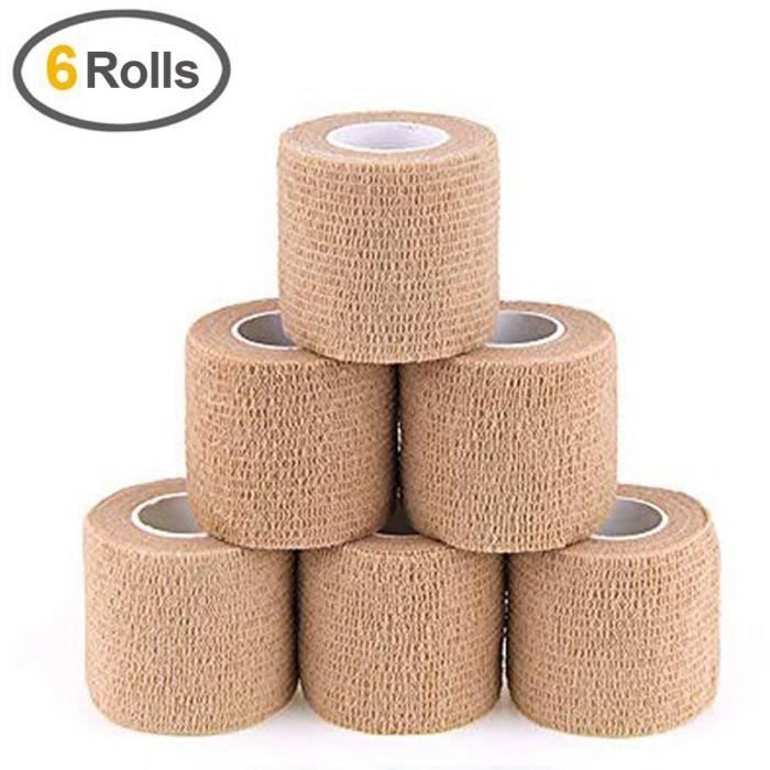 PROTEGE-CHEVILLES - CHEVILLERE,Pansement cohésif non tissé de pansement élastique auto adhésif pour médical 5cm * 4.5m - Blue #B