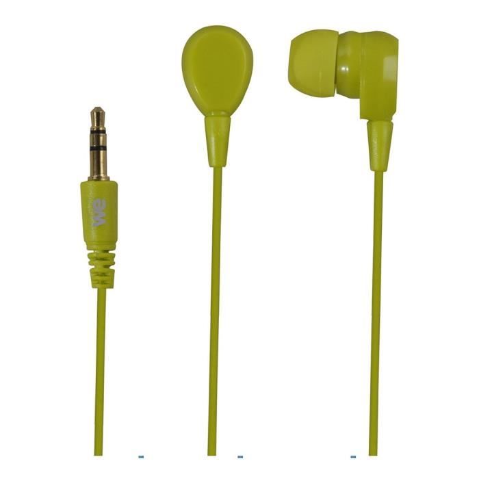 WE Ecouteurs - 1.2 m - jack 3.5 mm - 98 dB - Vert