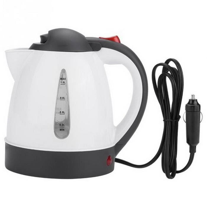 Bouilloire de voiture de 1000ml 12V, chauffe-eau électrique de bouilloire de camion de voiture de voyage portatif bouilloire