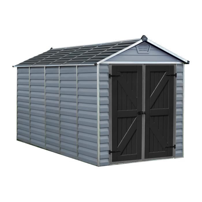 PALRAM Abri de jardin Skylight 6,6 m² - Aluminium et polycarbonate - Gris
