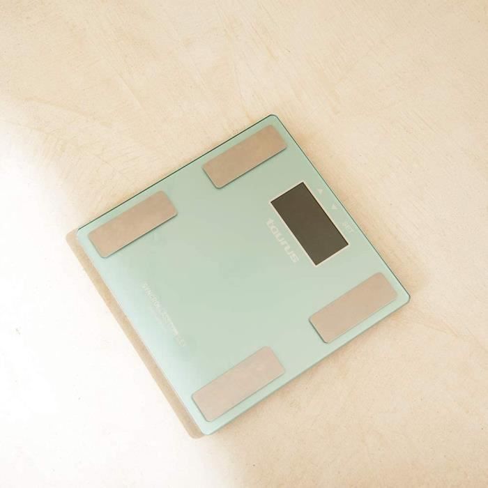 Pèse personne électrique avec grand écran et analyse corporelle verre blanc