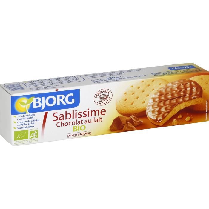 Bjorg Sablissime Chocolat Lait 200g