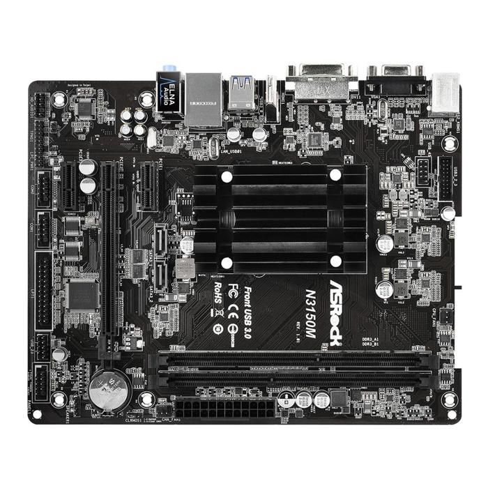 Carte mère ASRock N3150M Processeur intégré 2xDDR3 16GB Micro ATX - Asrock