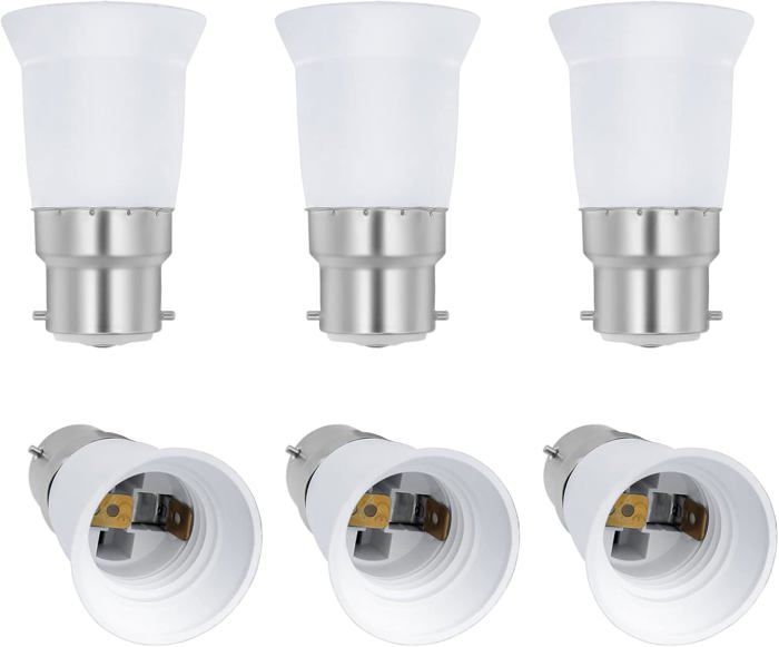 Adaptateur de douille B22 vers E27 pour ampoule LED AC 230 V adaptateurs de conversion pour passer de B22 à E27 douille à baïonn