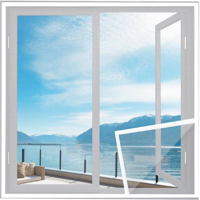 Moustiquaire Extensible Pour Fenêtre En Aluminium Et Fibre De Verre En Finition Blanche Gsc