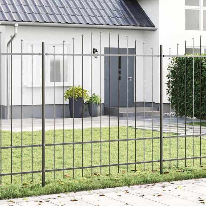 Vidaxl Clôture de jardin WOERDEN 5 pc 170 x 215 cm Gris