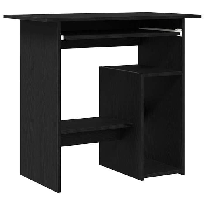 MGH - NEUF Bureau à domicile Table de travail chêne noir 80x45x74 cm bois dingénierie ll895