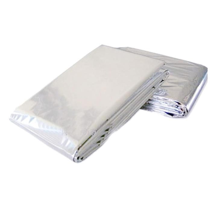 Couverture de survie isotherme argentée pour randonnée et bivouac x4 Couverture de survie isotherme argentée pour randonnée et bivouac x4